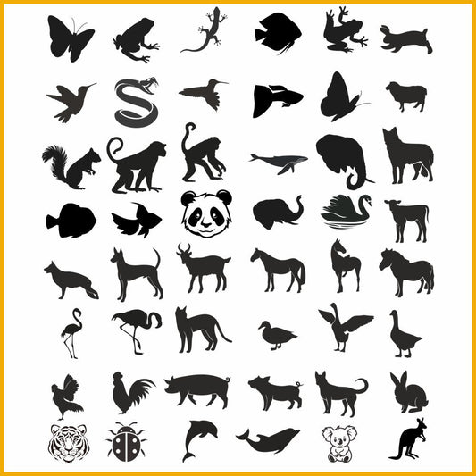 Plaques Boîte aux Lettres et Numéro de Maison – Coffret Animaux – 50 Logos