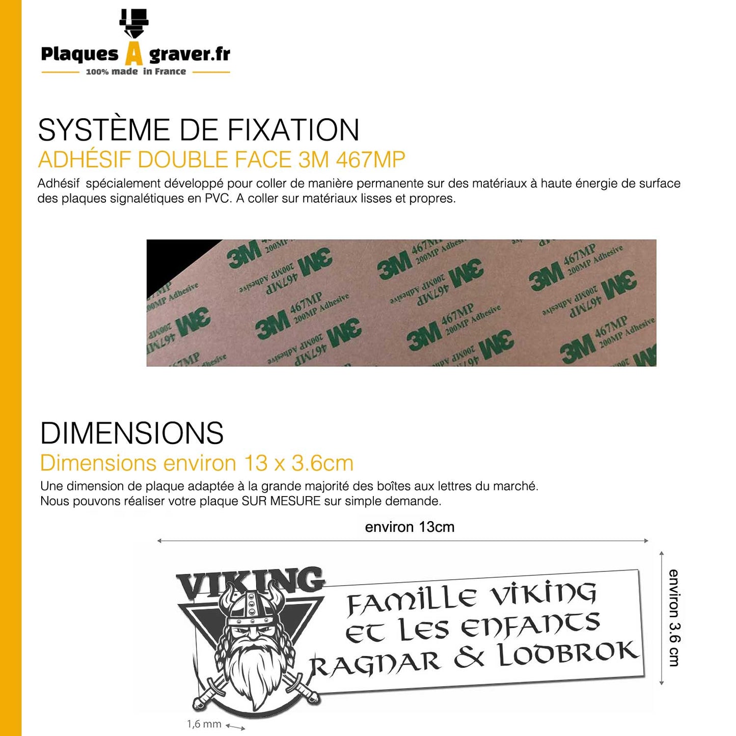 Plaque Boîte aux Lettres Adhésive – Viking 3D