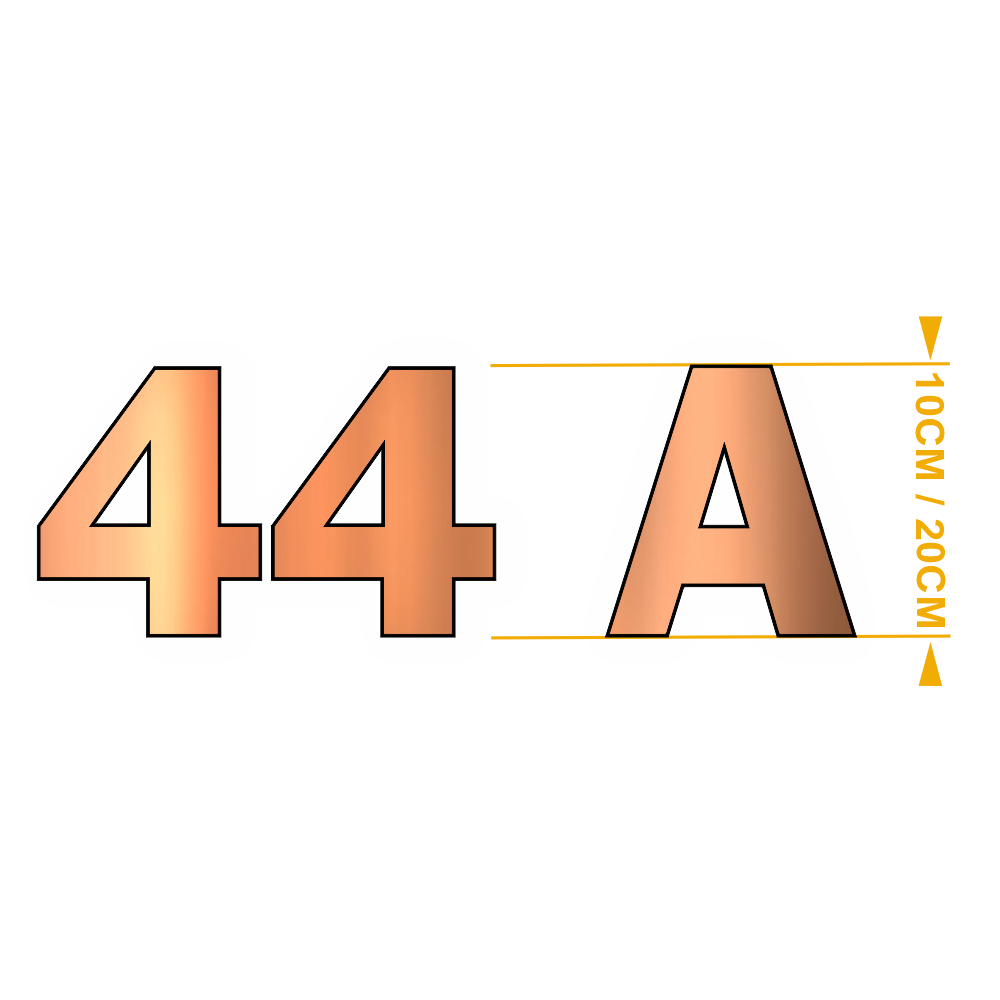 Chiffres et Lettres Franklin Cuivre – Adhésifs Découpés