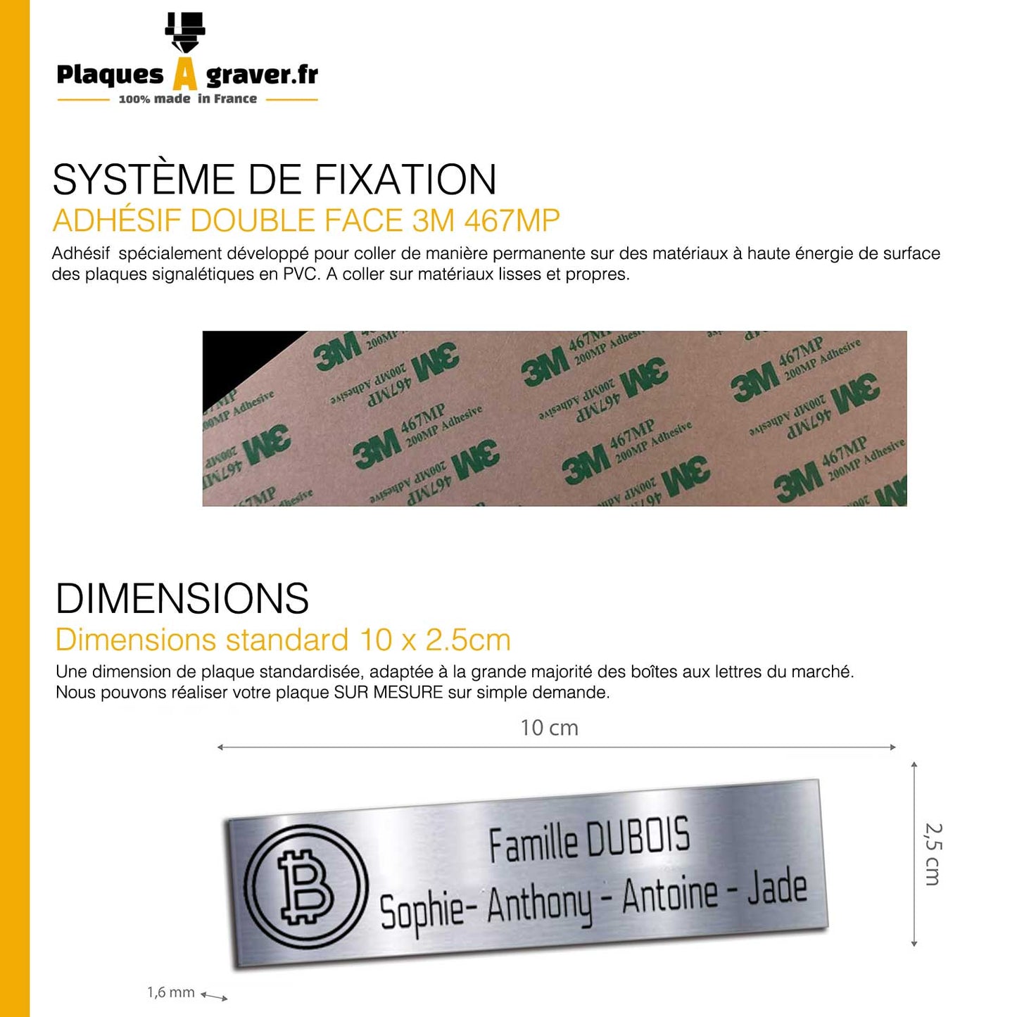 Plaque Boîte aux Lettres Adhésive – Bitcoin