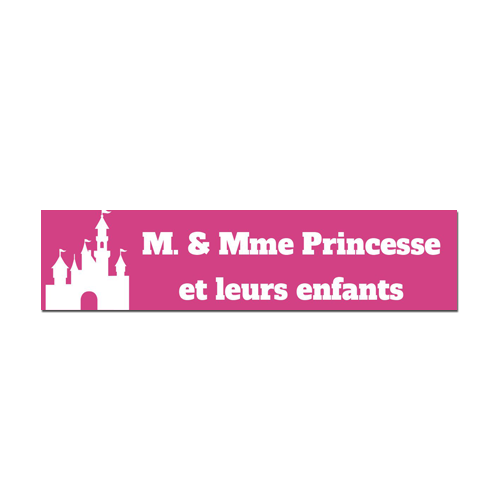 Plaque boîte aux lettres personnalisée adhésive – Château de Princesse