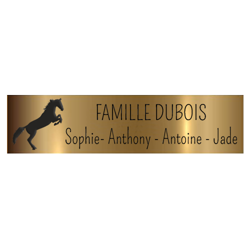 Plaque boîte aux lettres personnalisée adhésive – Cheval