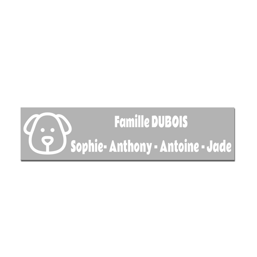 Plaque boîte aux lettres personnalisée adhésive – Chien Doggy
