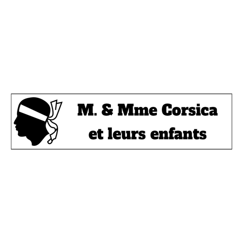 Plaque Boîte aux Lettres Adhésive – Corse (Tête de Maure)