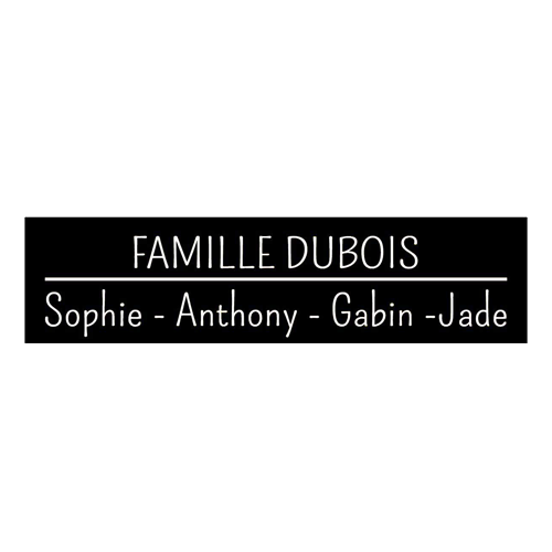 Plaque boîte aux lettres personnalisée adhésive – Family