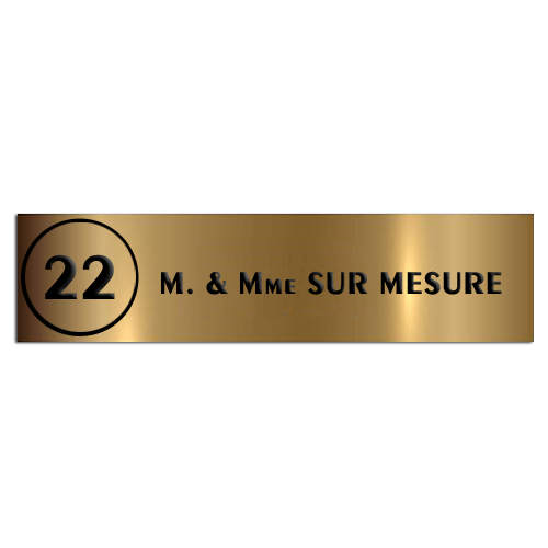 Plaque Boîte aux Lettres Adhésive – Avec Numéro Rond