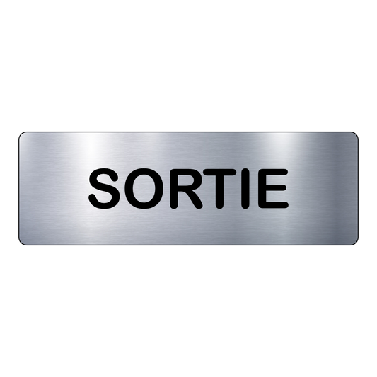 Plaque Sortie – Signalétique Adhésive Gravée Professionnelle
