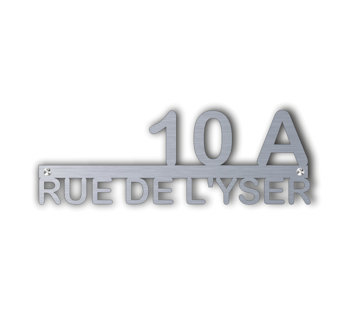 Plaque Numéro de Maison et Rue – Modèle 2’Rue