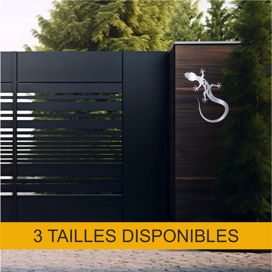 Plaque Numéro de Maison 3D – Modèle Salamandre Effet Acier