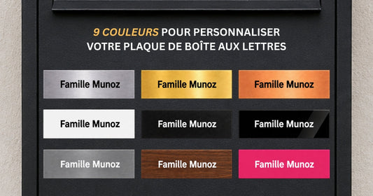 Quelle couleur pour une plaque de boîte aux lettres ?