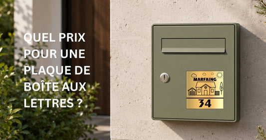 Quel est le prix d’une plaque de nom pour boîte aux lettres ?