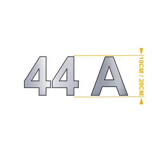 Chiffres et Lettres Arial Acier – Adhésifs Découpés