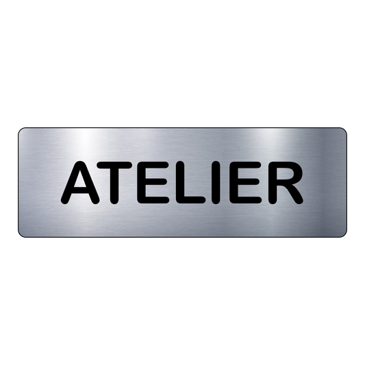 Plaque Atelier – Signalétique Adhésive Gravée Professionnelle