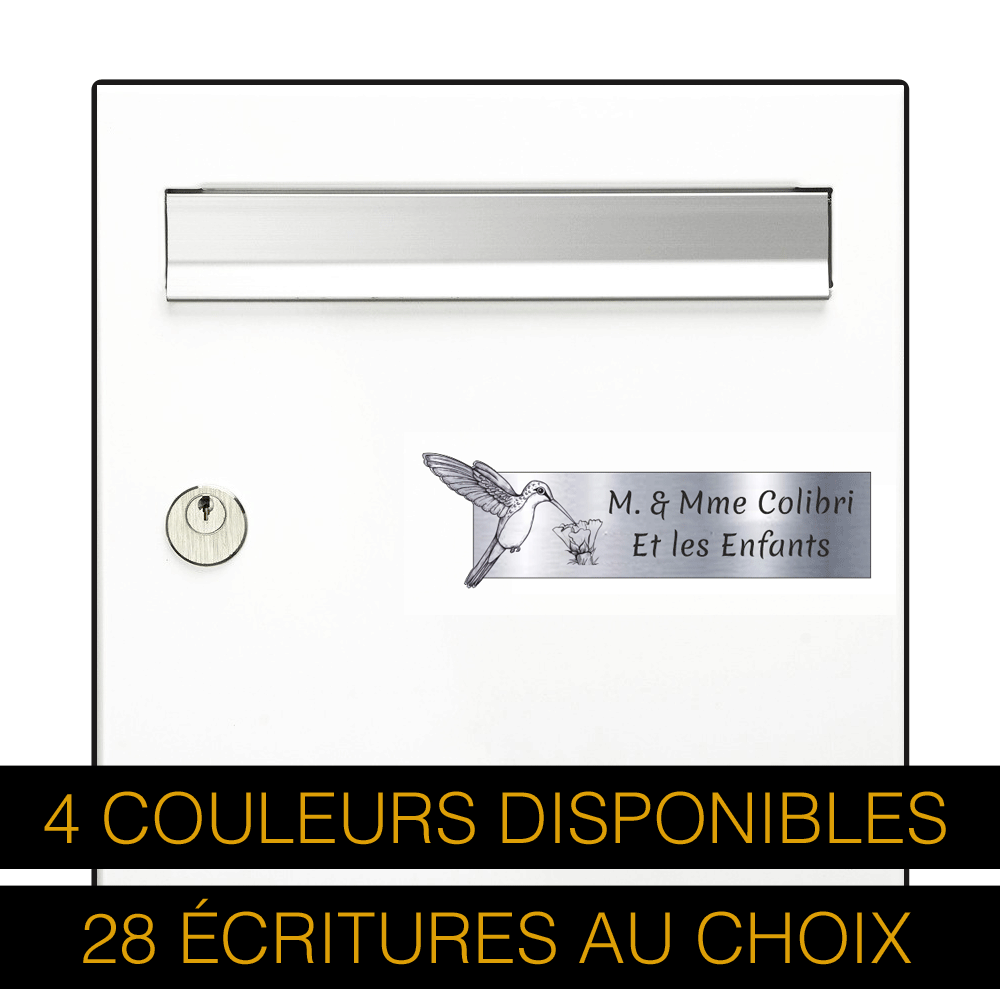 Plaque de Boite aux Lettres Colibri 2 3D