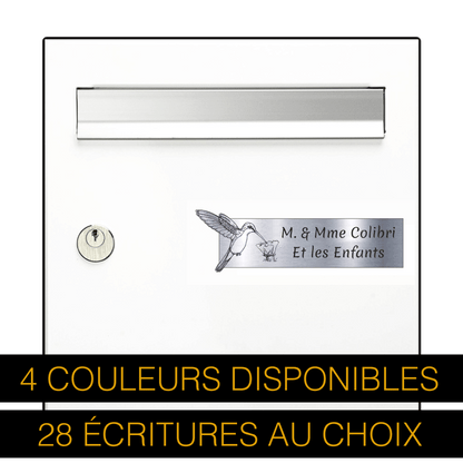 Plaque de Boite aux Lettres Colibri 2 3D