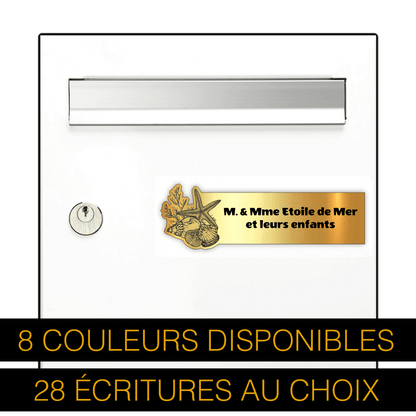 Plaque de Boite aux Lettres Étoile de Mer 3D