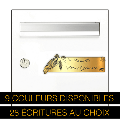 Plaque de Boite aux Lettres Tortue 3D