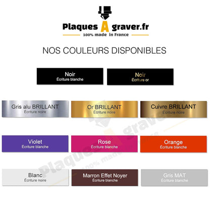 Nos plaques à graver : gagnez du temps