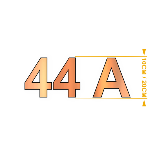 Chiffres et Lettres Arial Cuivre – Adhésifs Découpés