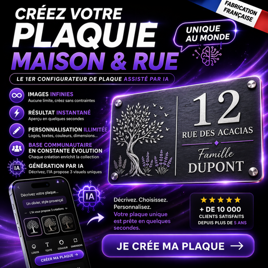 La seule plaque de maison et rue assistée par IA au monde