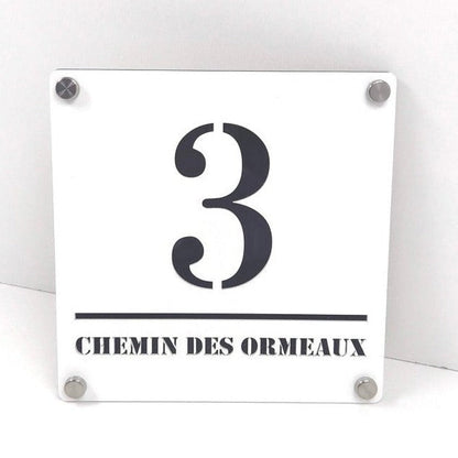 New ! Plaque Premium S1 Blanche Fond Noir - PlaquesAgraver.fr