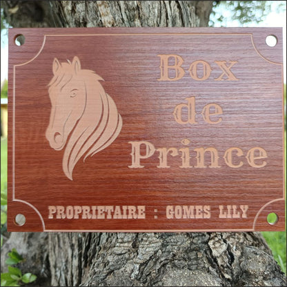 Engraving Plate Original Mailbox Horse 3D