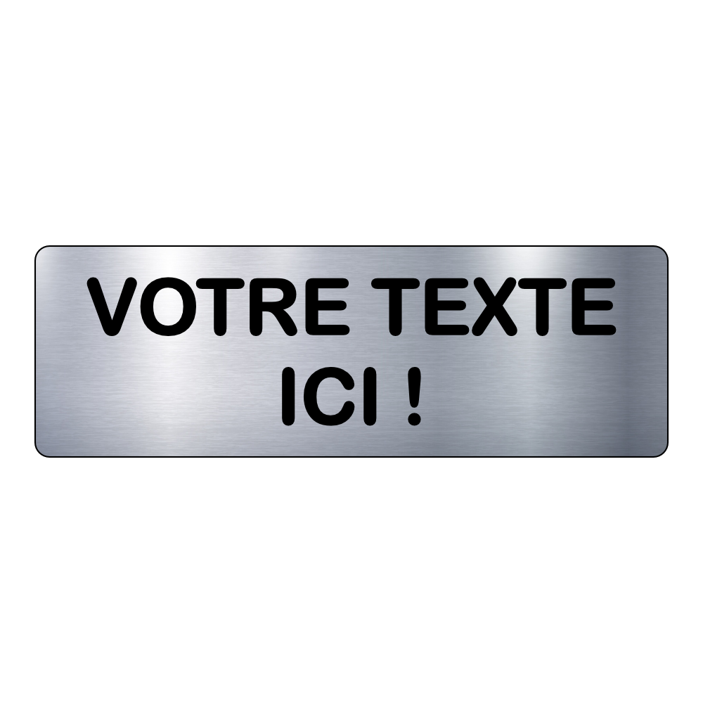 Plaque Signalétique Adhésive A Personnaliser - PlaquesAgraver.fr
