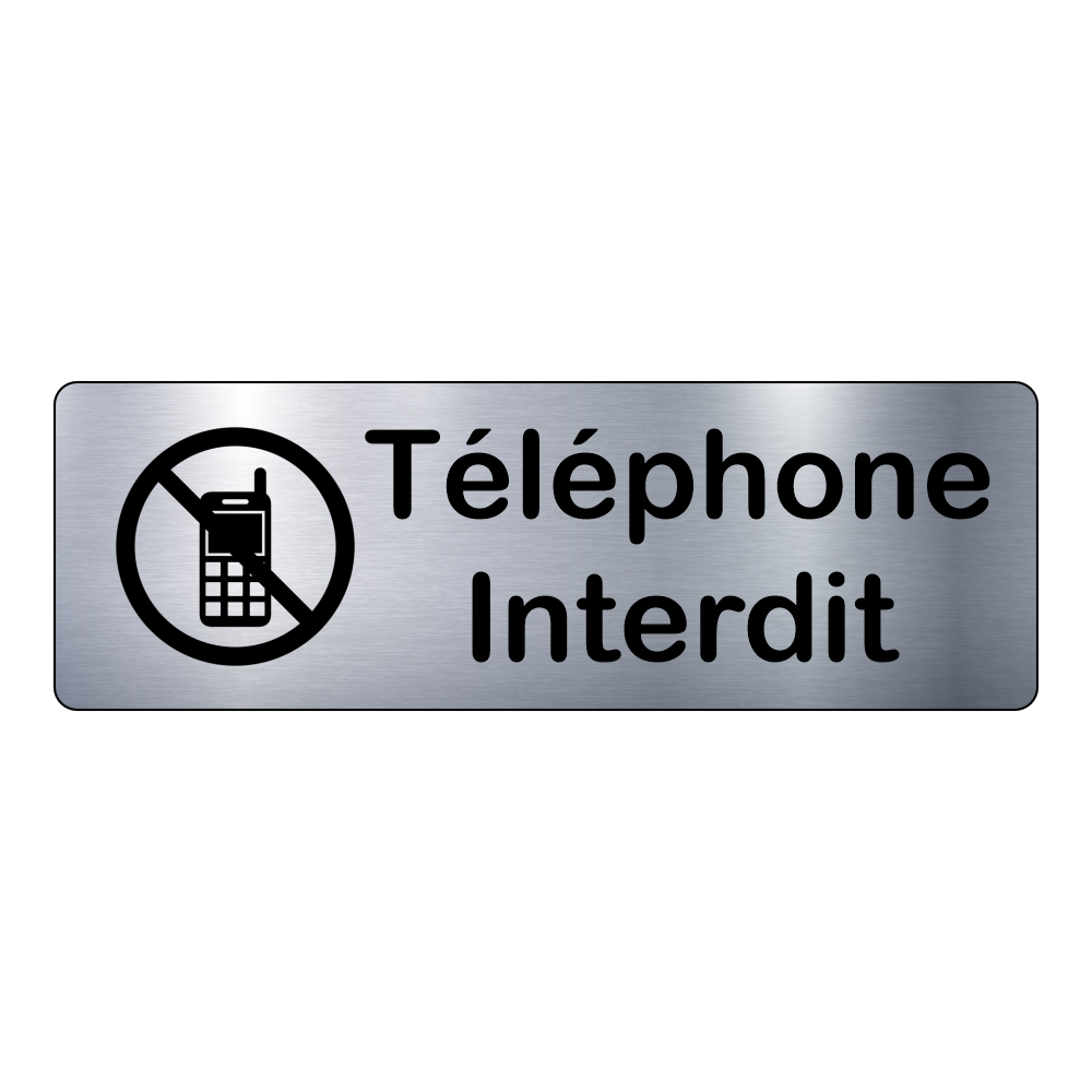 Plaque Téléphone Interdit – Signalétique Adhésive Gravée - PlaquesAgraver.fr