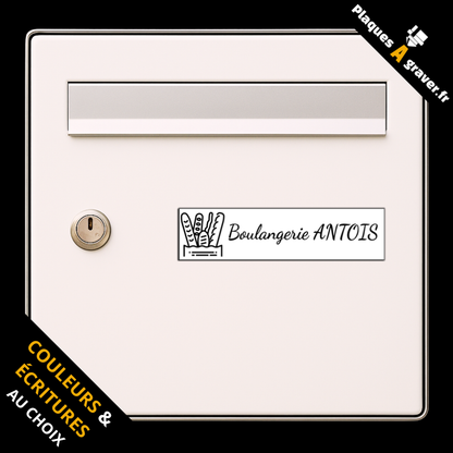 Plaque de boîte aux lettres personnalisée avec logo boulangerie – gravure au laser Plaques à Graver