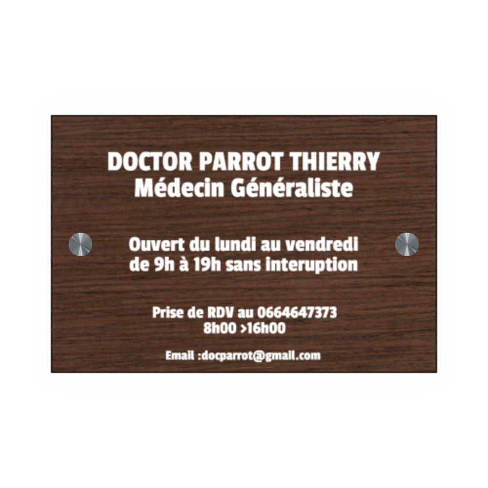 plaque professionnelle 150x100 mm personnalisée Plaques à Graver en adhésif ou entretoises