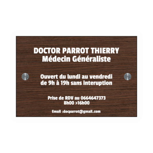 plaque professionnelle 150x100 mm personnalisée Plaques à Graver en adhésif ou entretoises