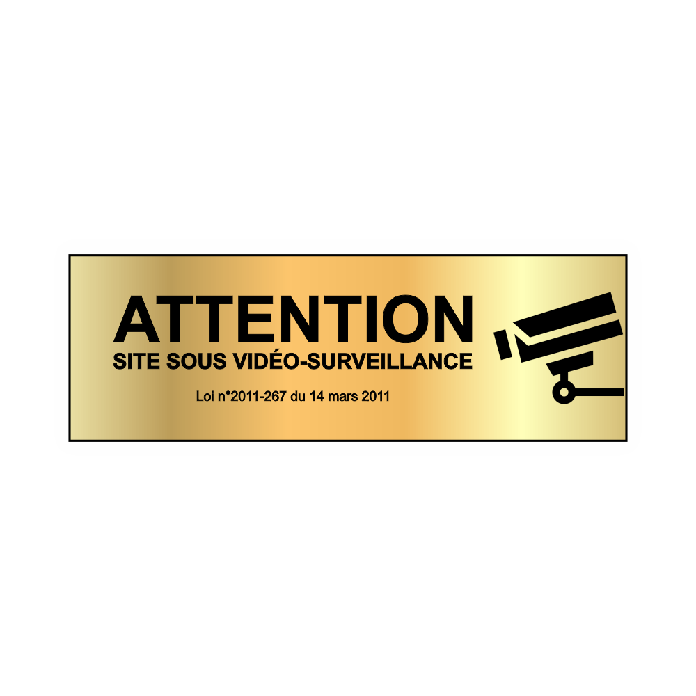 Plaque Vidéo Surveillance – PVC Or Adhésif