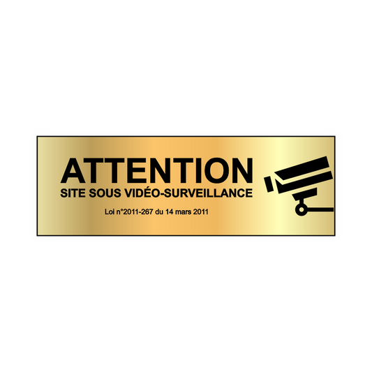 Plaque Vidéo Surveillance – PVC Or Adhésif