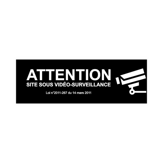 Plaque Vidéo Surveillance – PVC Noir Adhésif